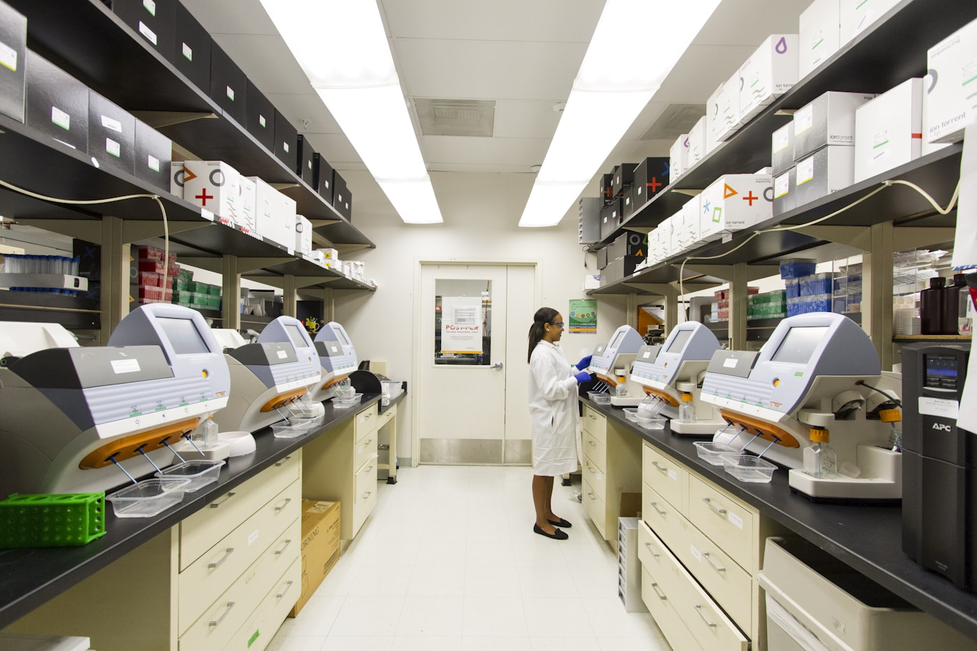 Woman scientist working in a medical research laboratory